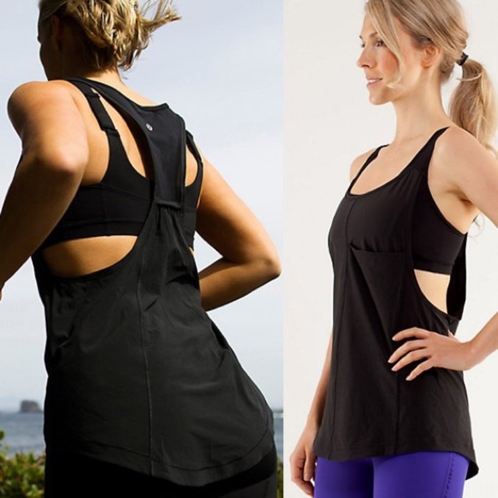 Lululemon Run For Your Money tank black Size 6